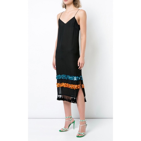 Sachin + Babi Dresses & Skirts - SACHIN + BABI • Bosphorus Silk Sleeveless Sequin Midi Slip Dress